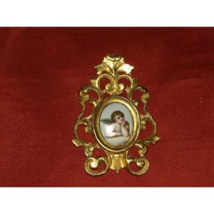 Little Angel, Hand-painted Porcelain, 19th Century.