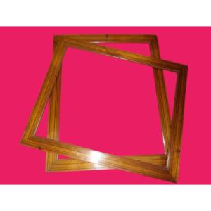 Large Pair Of Pitchpine Wood Frames, 19th Century.