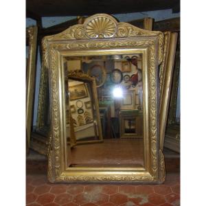Art Deco Mirror, In Gilded And Silvered Wood, Early 20th Century.