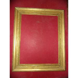19th Century Empire Period Frame In Gilded Wood.