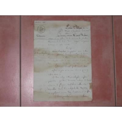 Letter With Header Louis Philippe, Dated From 1835.