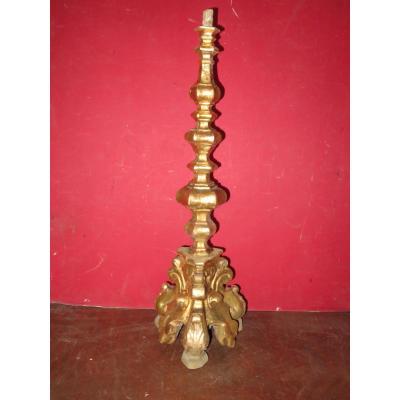 A Time Chandelier 18th In Golden Wood.