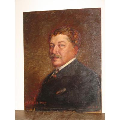 Painting, Portrait Of A Man, Dated 1909.