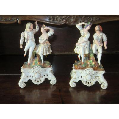 Pair Of German Porcelain, 19th Century.