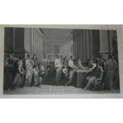 "the Lady Romane" Italian Engraving, 19th.