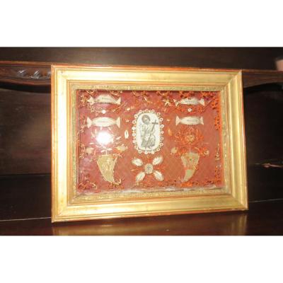 Reliquary Frame With Paperolles, 19th Time.