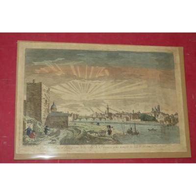 View Of The Arno And The City Of Florence, Optical Engraving 18th Time.
