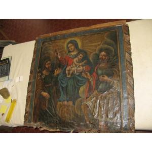 Painting, 17th, Recto-verso, Virgin With The Child.