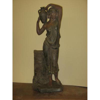"the Samaritan," Plaster Sculpture, Antique 20th Time.