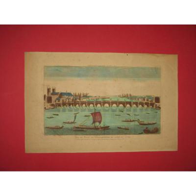 View From The Bridge Of Westminster, Vue d'Optique 18th Century.