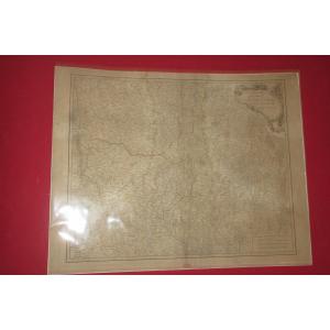 Map "general Governments Of The March Of Limosin And Auvergne", 18th Time.