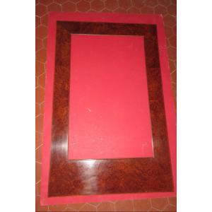 Wooden Frame, Elm Burl Veneer, Early 20th Time.