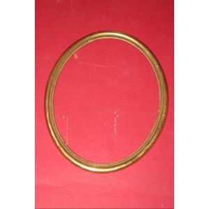 19th Century Oval Frame, In Golden Wood.