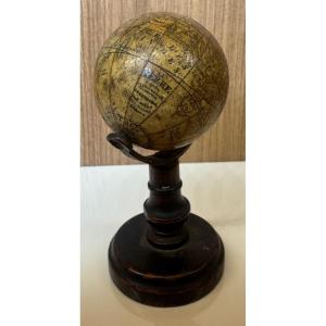 Miniature World Map Signed C. Abel-klinger – 19th Century