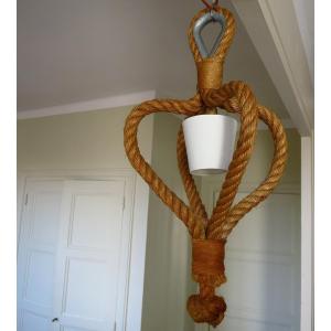 Rope Chandelier In The Style Of Audoux Minnet Circa 1950