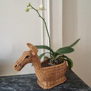 Zoomorphic Wicker Basket, 1960s