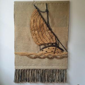 Sailboat Tapestry Circa 1970