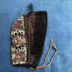 Embroidered Alsatian Wedding Headdress Bonnet, 18th Century