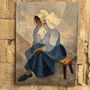 Tapestry By Louis Toffoli Woven In Aubusson By The Robert Four Workshops "la Payse"