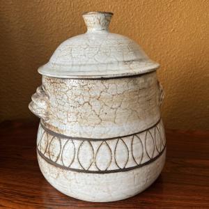 Covered Pot By Jacques Pouchain Signed l'Atelier Dieulefit, Circa 1960