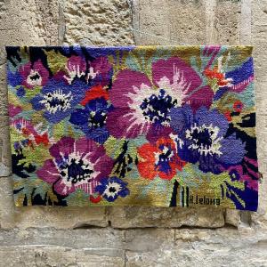 Tapestry “anemones” By Hervé Lelong, 2/6, 1978