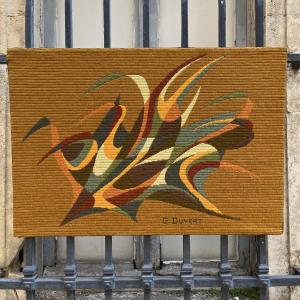 Tapestry “autumn” By Gilles Duvert, 20th Century