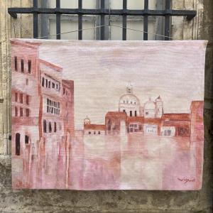 Tapestry By André Vigud “mist Over Venice” Woven In Aubusson By The Robert Four Workshops