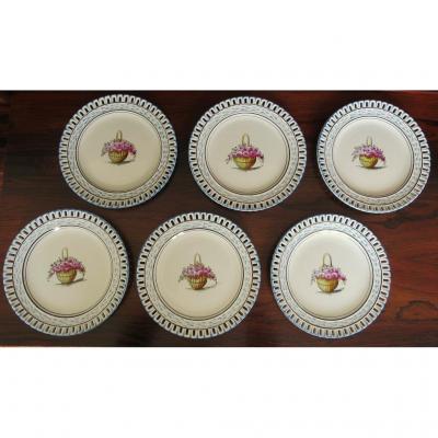 Series Of 6 Plates Dessert Rovina Js Epinal