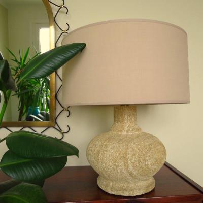 Reconstituted Stone Lamp Circa 1950-1960