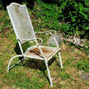 Metal Garden Armchair, XIX °, Folding