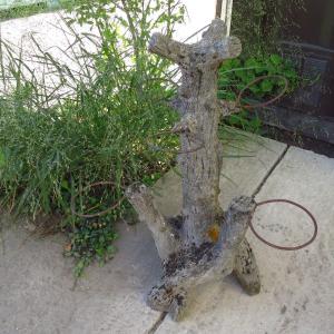 Cement Tree Trunk Plant Holder, Circa 1900