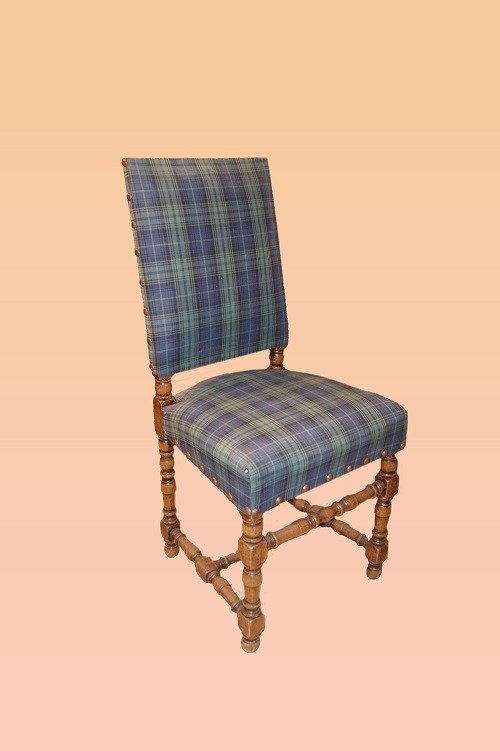 Gruppo di 4 sedie italiane del 1800 a rocchetto stile '600-photo-2