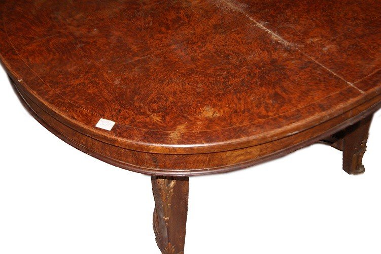 Bellissimo tavolo francese stile Reggenza allungabile della prima metà del 1800-photo-3