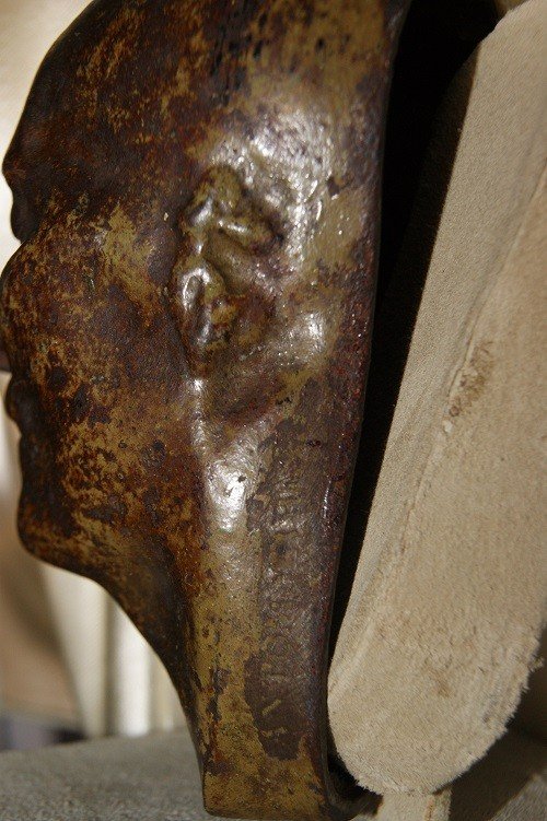 Maschera funebre in bronzo di Napoleone Bonaparte del 1800-photo-2