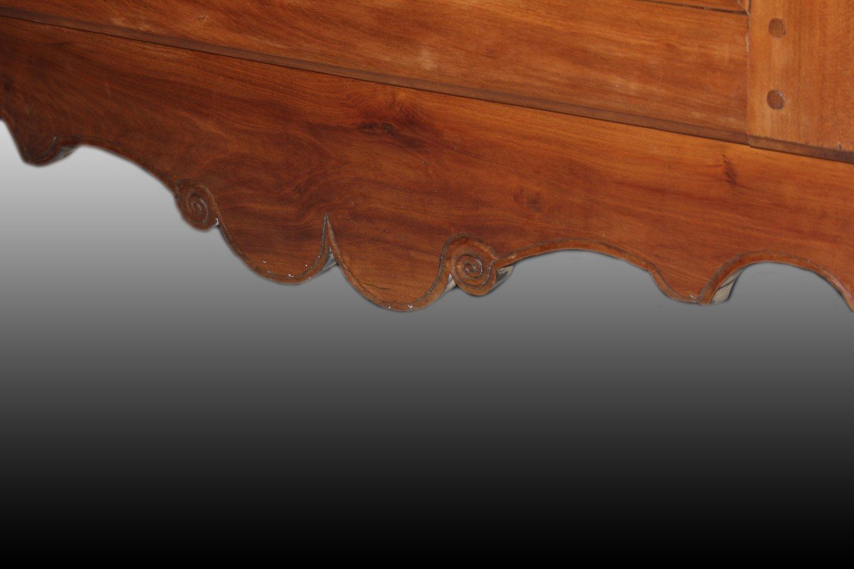 Stipo francese di metà 1800 in legno di ciliegio con 2 ante chiuse ed un cassetto-photo-2