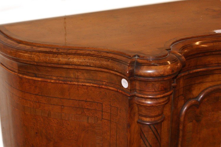 Servante sideboard inglese di metà 1800 stile Vittoriano in legno di olmo-photo-3