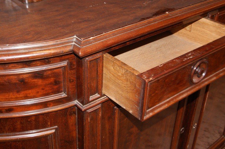 Credenza francese stile Luigi Filippo del 1800 in legno di mogano-photo-4