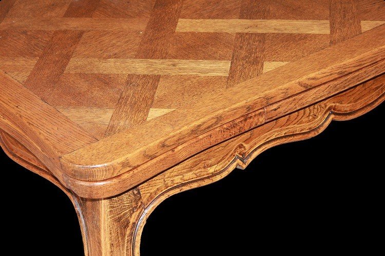 Tavolo provenzale del 1800 in legno di rovere di piccole dimensioni-photo-2