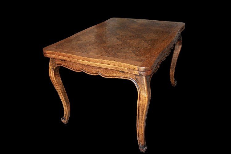 Tavolo provenzale del 1800 in legno di rovere di piccole dimensioni-photo-4