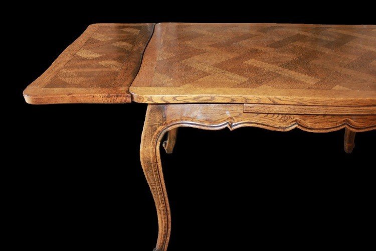 Tavolo provenzale del 1800 in legno di rovere di piccole dimensioni-photo-2