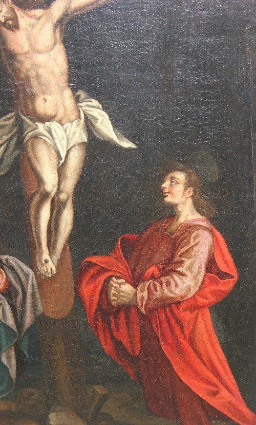 Olio su tela olandese di fine 1600 inizio 1700 Scuola Robert van Audenaerde (1663 - 1743)-photo-3