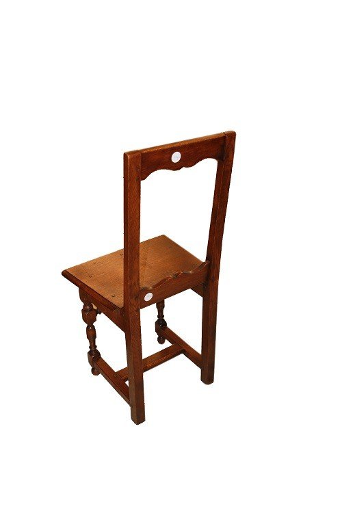 Gruppo di 4 sedie rustiche francesi di fine 1800-photo-3