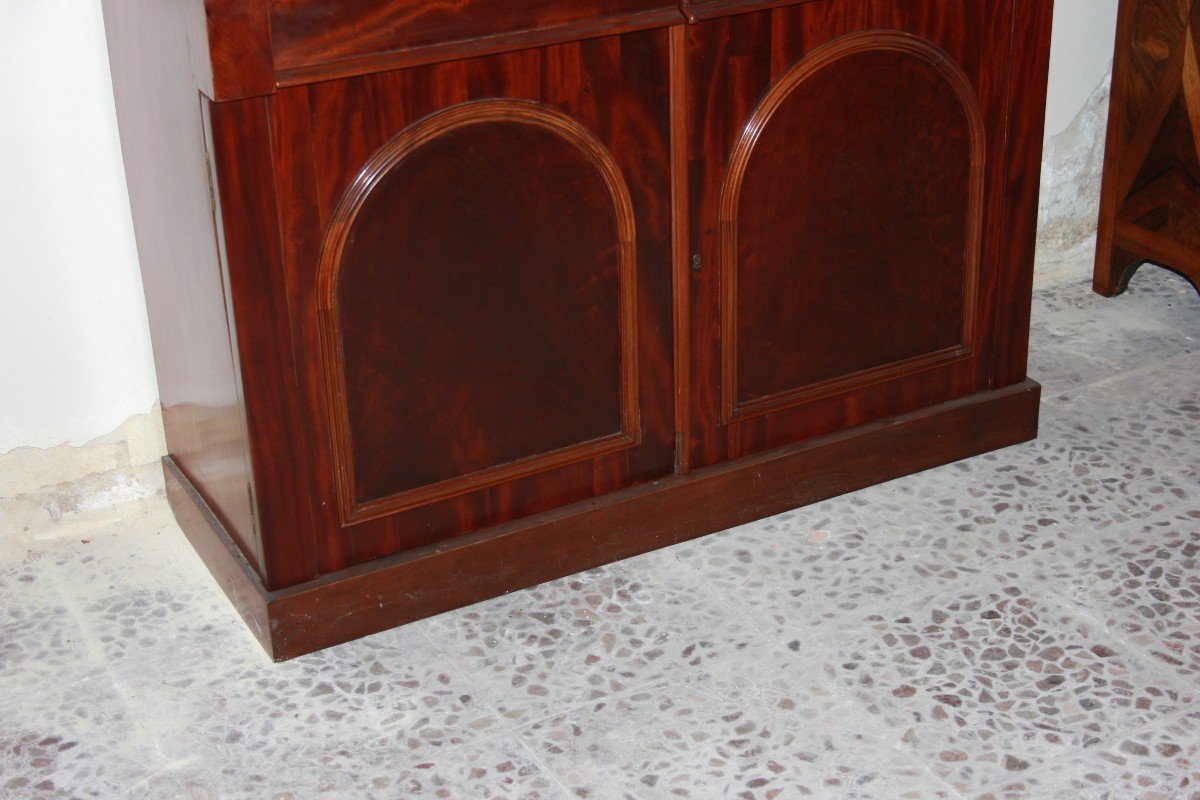 Libreria inglese della prima metà 1800 stile Vittoriano in legno di mogano-photo-1