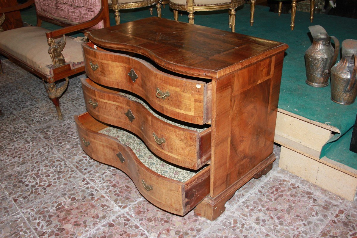Cassettone del 1700 stile Maria Antonietta in noce-photo-4
