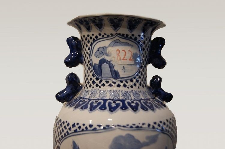 Vaso cinese in porcellana decorata-photo-2