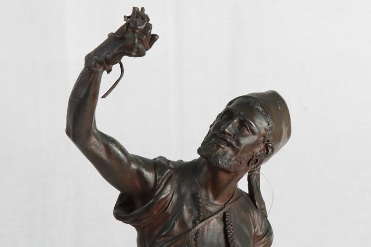 French sculpture from the second half of the 1800s, in bronze signed Pierre-Jules Mêne -photo-2