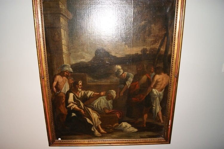Olio su tela Italiano del 1600 raffigurante "Cristo trascinato al pretorio -photo-4