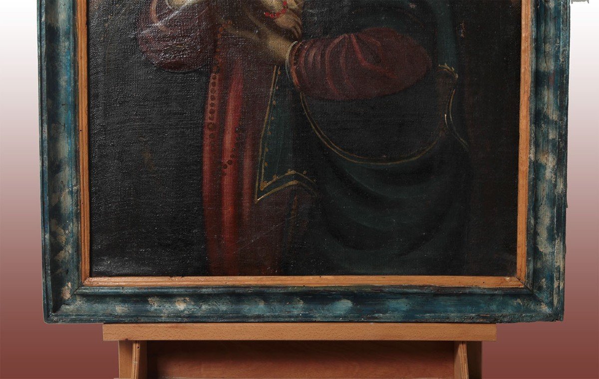 Antico olio su tela italiano settentrionale (Veneto) della prima metà del 1600 -photo-2