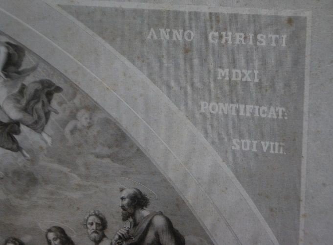 Stampa tedesca della seconda metà del 1800 raffigurante "Il giudizio universale" rappresentazio-photo-4