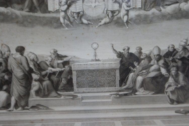 Stampa tedesca della seconda metà del 1800 raffigurante "Il giudizio universale" rappresentazio-photo-2